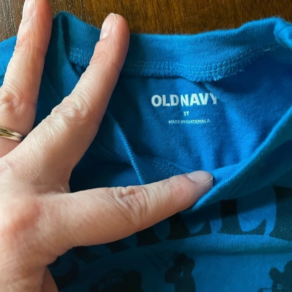 Old Navy | “Chillin like Pops” Blue Long Sleeve Shirt | boy 3t